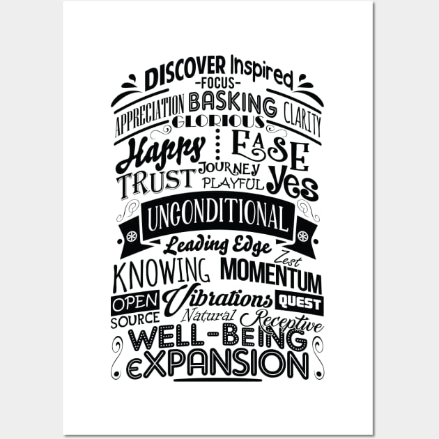 ABC FEEL GOOD Abraham-Hicks Inspired Typography Law of Attraction Wall Art by YogaStatement